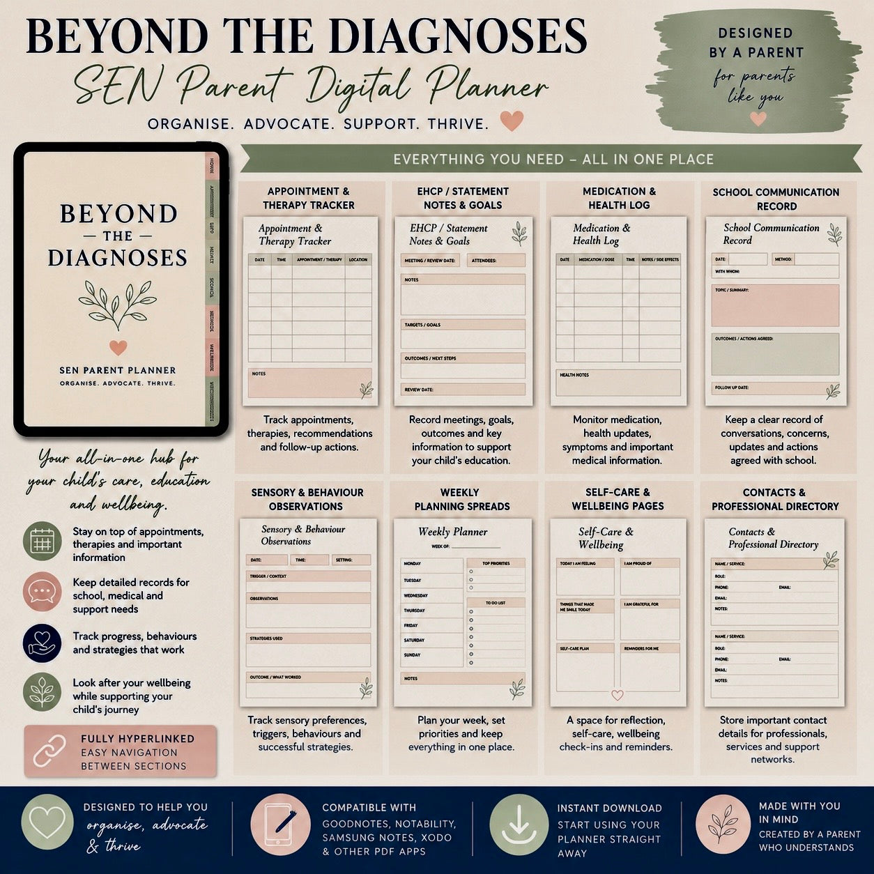 Beyond the Diagnoses - The Ultimate SEN Parent Digital Planner